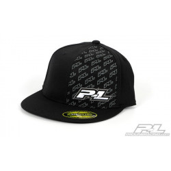 Pro-Line Icon Black Flat Bill FlexFit Hat (L-XL)