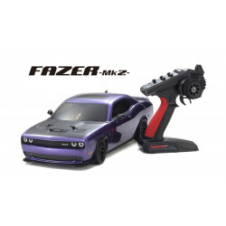 34415T1 Kyosho 1/10 Scale Radio Controlled Electric Powered 4WD FAZER Mk2 Series RTR DODGE Challenger SRT Hellcat Plam Purple