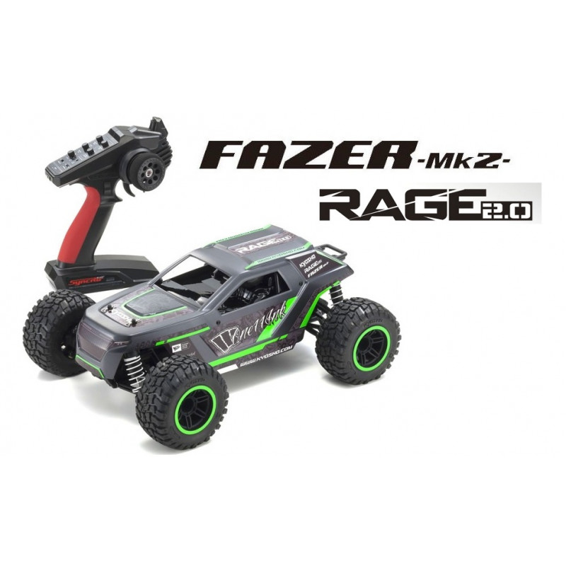 34411T2 Kyosho FAZER Mk2 RAGE2.0 Color Type 2 1/10 EP 4WD Truck Readyset RTR