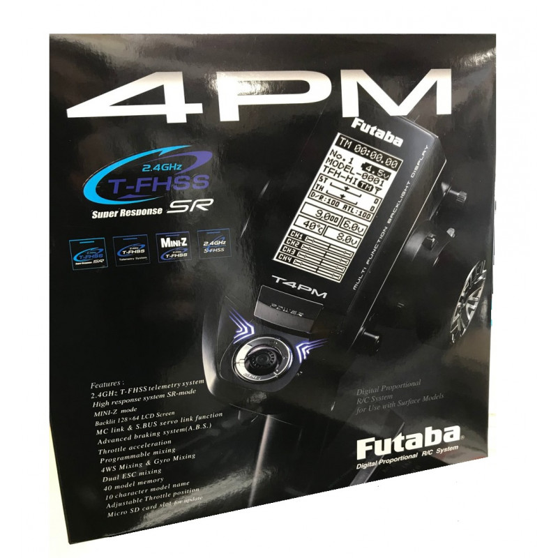 Futaba 4PM 2.4GHz 4-Channel Surface Transmitter w/ R334SBS Receiver x2