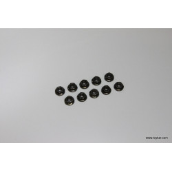 1-N3037F Nut(M3x3.7) Flanged (10pcs)