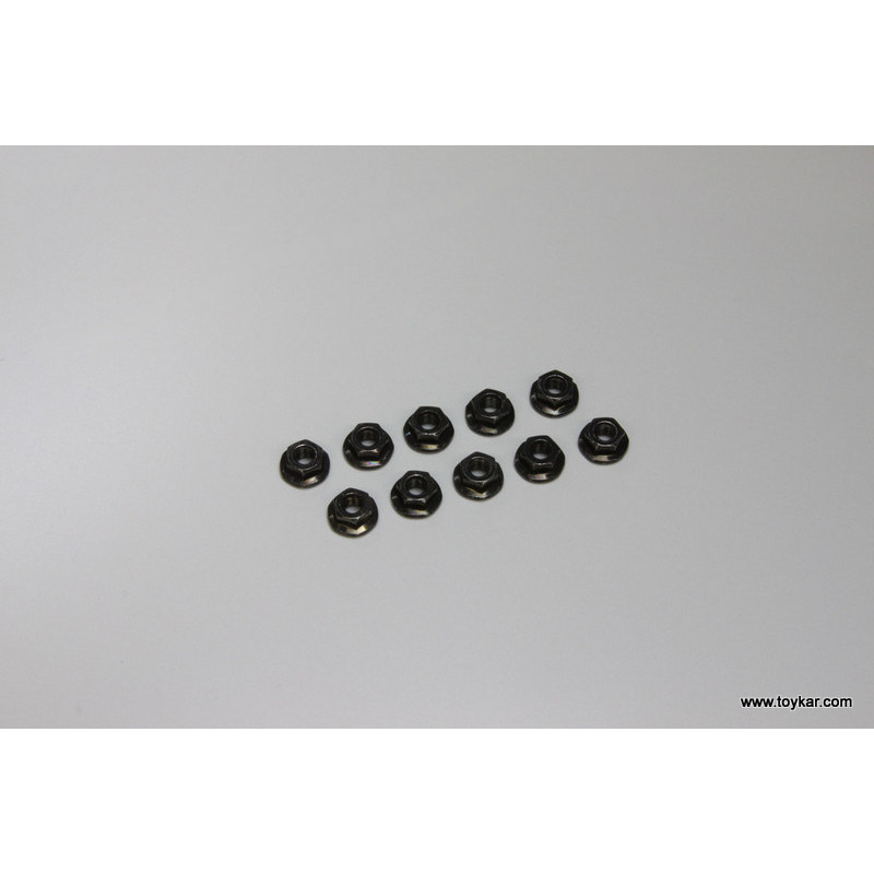 1-N3037F Nut(M3x3.7) Flanged (10pcs)