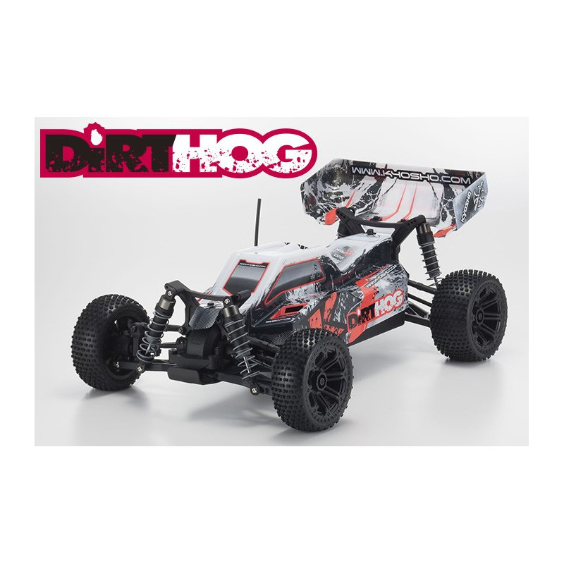 34351T2 Kyosho Dirthog 1/10 Electric Powered R/C 4WD Racing Buggy EP Fazer Readyset T2 Red