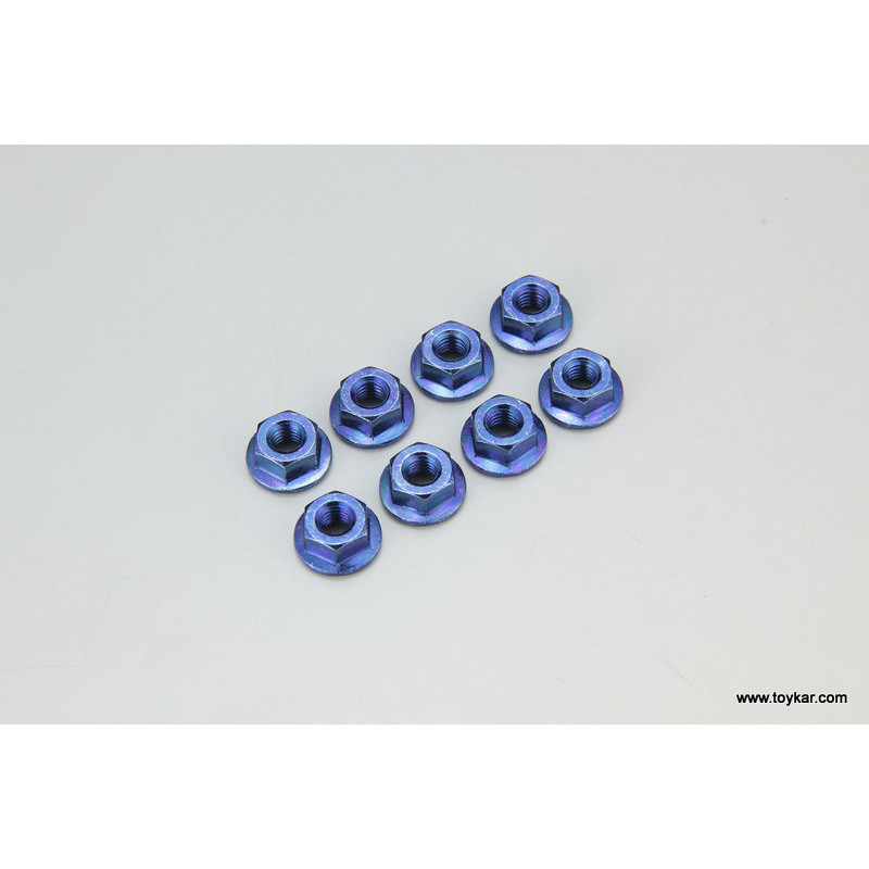 1357 DIS OP FLANGED NUT BLUE