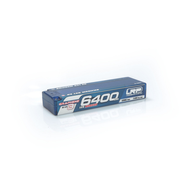 LRP430271 6400MAH 7.6V LIPO HV LCG MODIFIED GRAPHENE-3 HARDCASE BATTERY 120C/60C