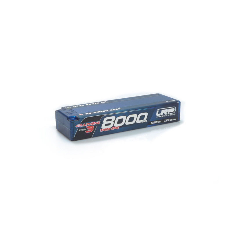 LRP430280 8000MAH 7.6V LIPO HV STOCK SPEC GRAPHENE-3 HARDCASE BATTERY 130C/65C