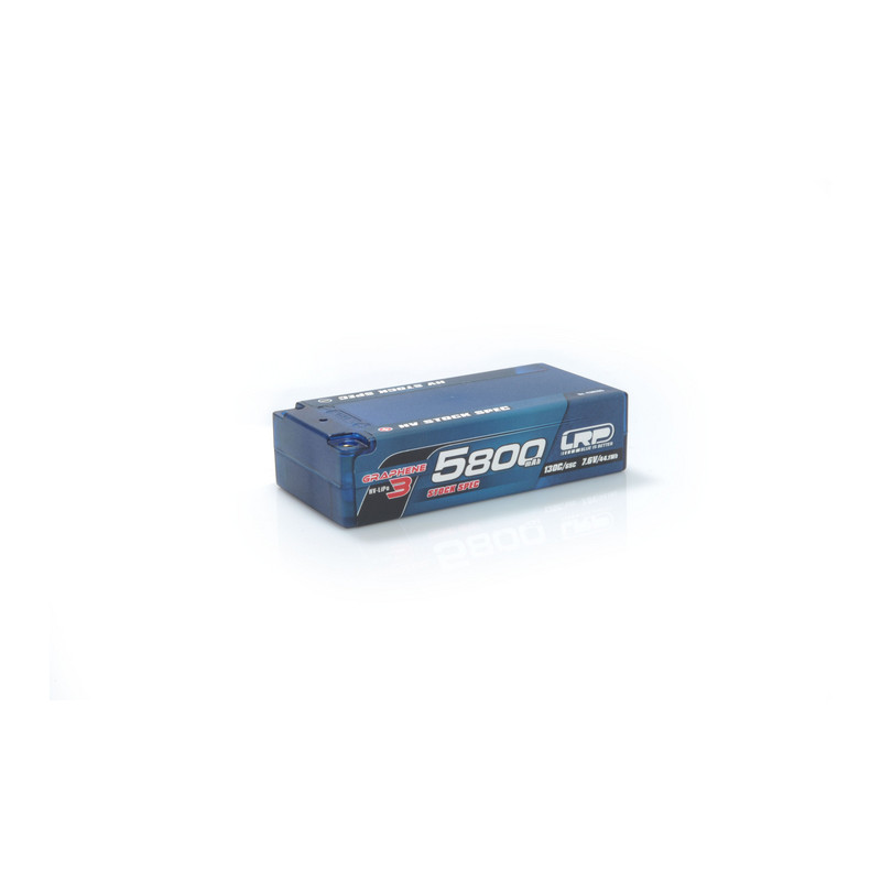 LRP430285  SHORTY 5800MAH 7.6V LIPO HV STOCK SPEC GRAPHENE-3 HARDCASE BATTERY 130C/65C
