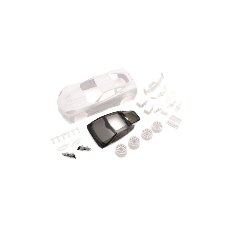 MZN196 Corvette ZR1 White Body Set w/Wheel