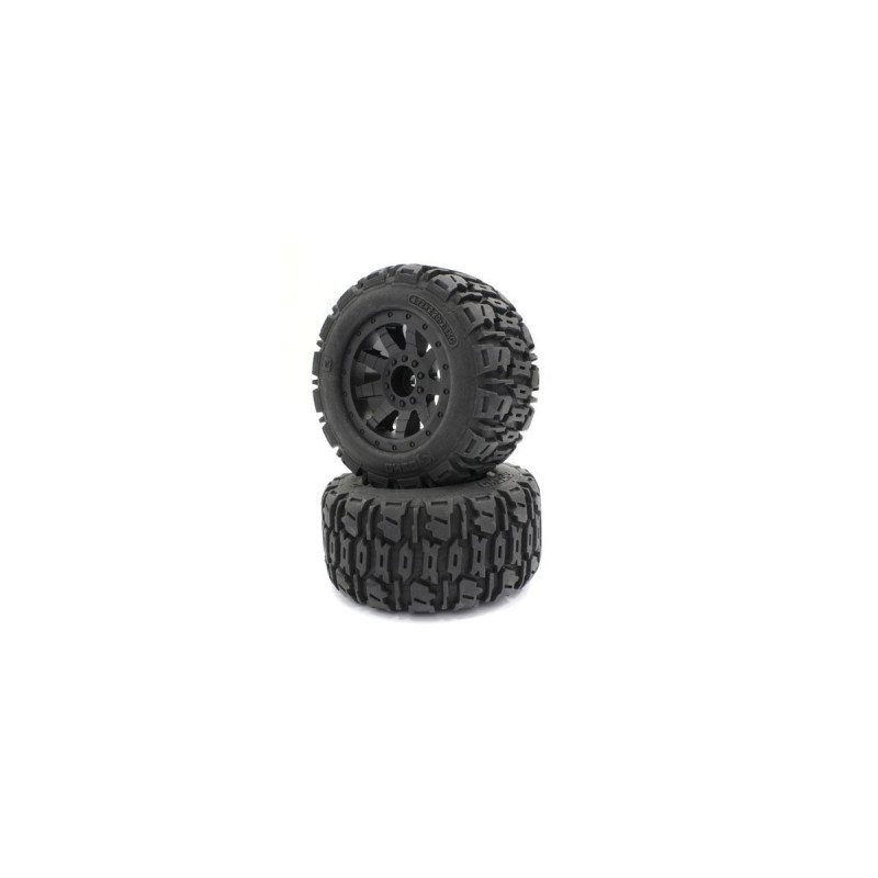 NTTH001BK Premaunted Tire(Nitro Tracker/Black/2pcs)