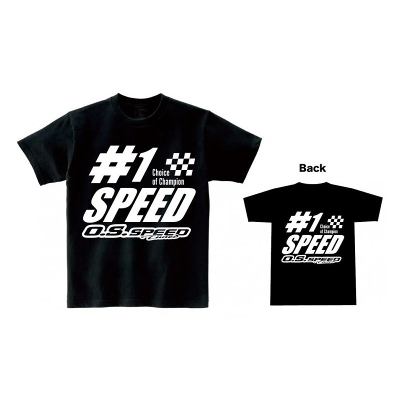 OS79883648 O.S.SPEED No.1 Dry T-Shirt Black (XL)