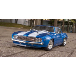 34418T1 1969 Chevy® Camaro® Z/28 1/10 Scale Radio Controlled Electric Powered 4WD FAZER Mk2 FZ02L Series Readyset Le Mans Blue