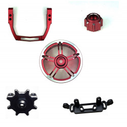 Sanwa M17 Aluminium Option Parts Red colour
