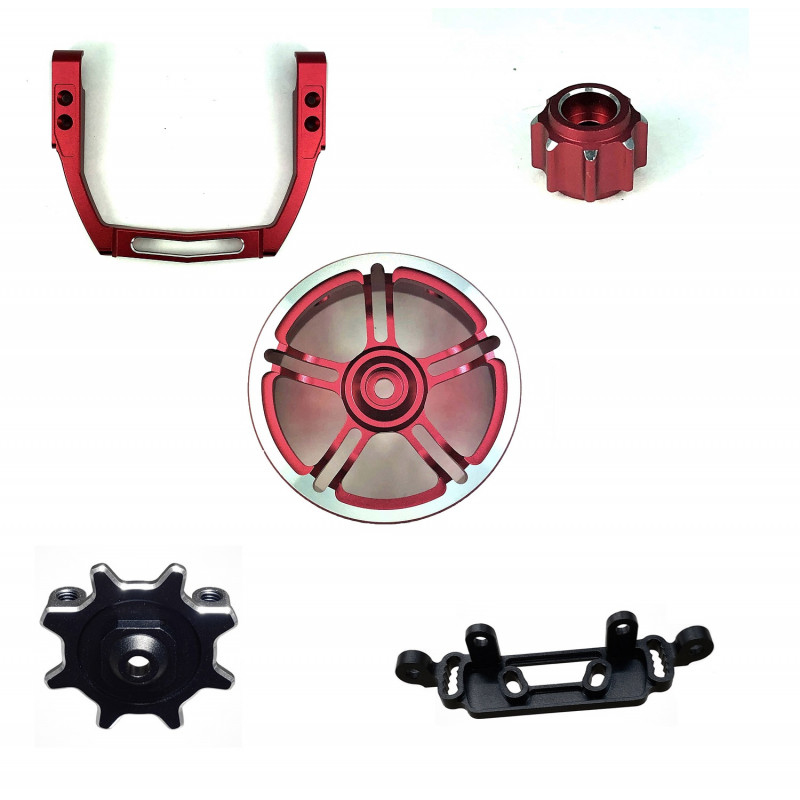 Sanwa M17 Aluminium Option Parts Red colour