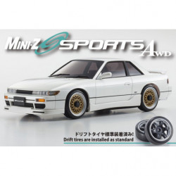 1/27 R/C EP Touring Car MINI-Z AWD FHS2.4GHz MA-020 Sports NISSAN SILVIA K’s (S13) with Aero kit Pearl White with LED