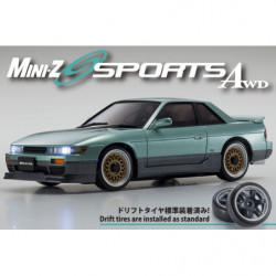 1/27 R/C EP Touring Car MINI-Z AWD FHS2.4GHz MA-020 Sports NISSAN SILVIA K’s (S13) with Aero kit Lime Green Two-tone with LED