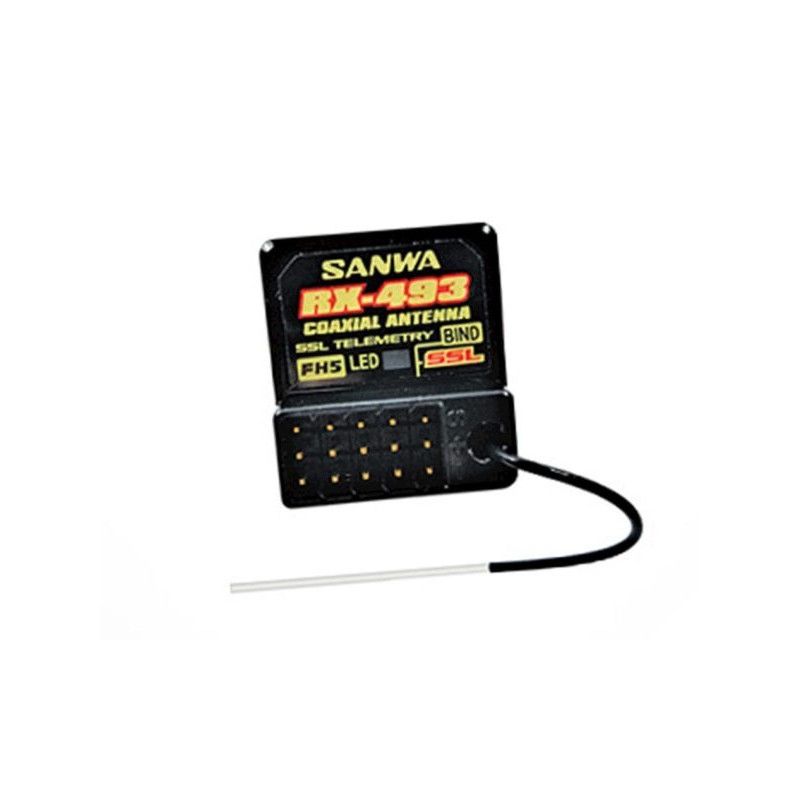 SANWA RX 493 M17 2.4GHz 4-Channel FHSS5 SRX/SSL Receiver 107A41373A