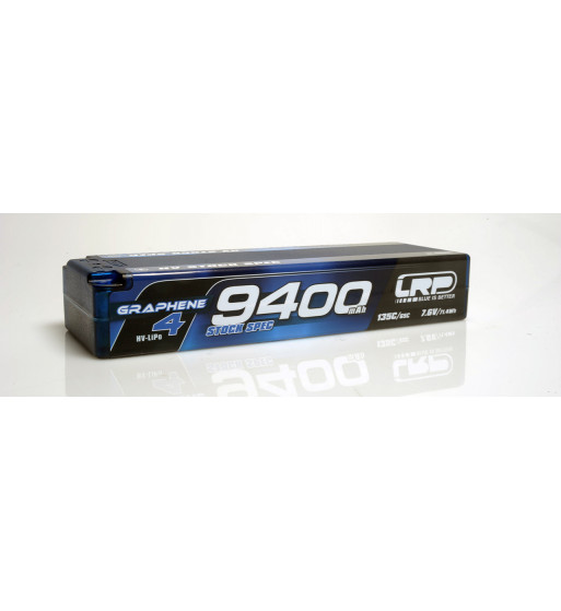 LRP431279 HV STOCK SPEC GRAPHENE-4 9400MAH HARDCASE BATTERY - 7.6V LIPO - 135C/65C - 336G