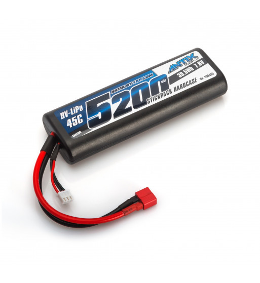 LRP430405 ANTIX BY LRP 5200 GRAPHENE - 7.6V LIHV - 45C LIPO CAR STICKPACK HARDCASE