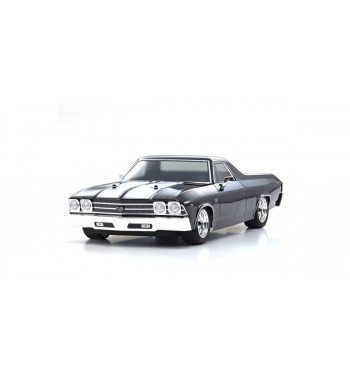 34419T1 FAZER Mk2 FZ02L 1969 Chevy® El Camino® SS 396® Tuxedo Black 1:10 Scale Radio Controlled Electric Powered 4WD