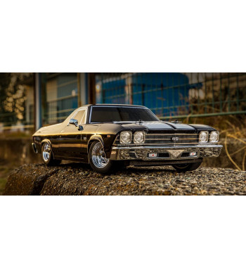 34419T1 FAZER Mk2 FZ02L 1969 Chevy® El Camino® SS 396® Tuxedo Black 1:10 Scale Radio Controlled Electric Powered 4WD
