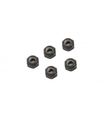 1-N3033NA-GM Nut(M3x3.3)Nylon(Aluminium/Gunmetal/5pcs)