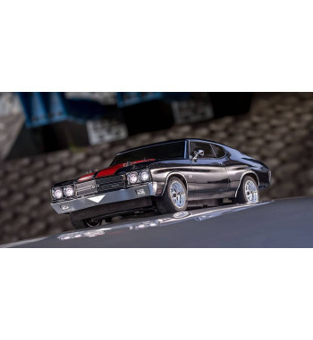 34416T2 1970 Chevy® Chevelle® SS™ 454 LS6 Tuxedo Black 1/10 Scale Radio Controlled Electric Powered 4WD FAZER Mk2 FZ02