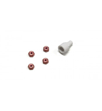 MZW13R Color Nylon Nut Red