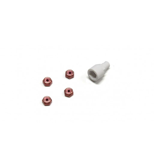 MZW13R Color Nylon Nut Red