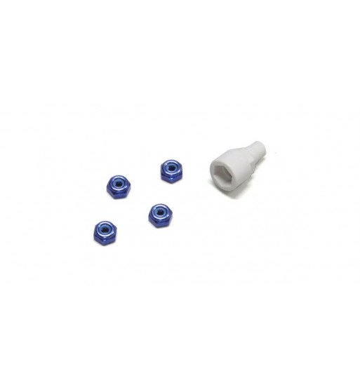 MZW13BL Color Nylon Nut Blue