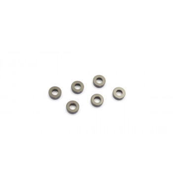 W0142GM Aluminum Collar (3x6x2mm/Gunmetal/6pcs)