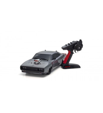 34492T1 1970 Dodge Charger Supercharged VE Gray 1/10 Scale Radio Controlled EP4WD FAZER Mk2 FZ02L VE Readyset