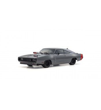 34492T1 1970 Dodge Charger Supercharged VE Gray 1/10 Scale Radio Controlled EP4WD FAZER Mk2 FZ02L VE Readyset