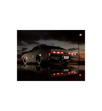 34492T1 1970 Dodge Charger Supercharged VE Gray 1/10 Scale Radio Controlled EP4WD FAZER Mk2 FZ02L VE Readyset