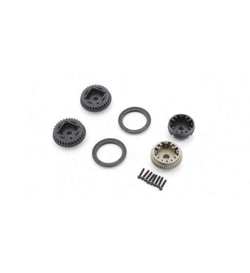 OT256B Diff Gear Case ＆ Pulley (OPTIMA Mid)