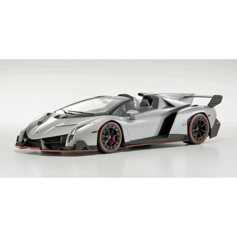 OUSIA 1/18 Lamborghini Veneno Roadster Gray / Red Line