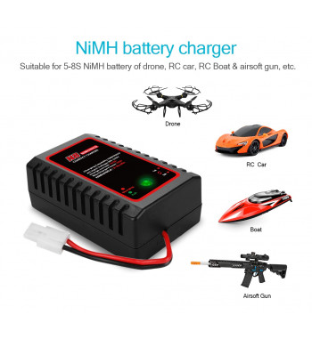 HTRCN8 Nimh Nicd Battery Charger 110-240V 2A 20W AC Compact Charger For 2s-8s