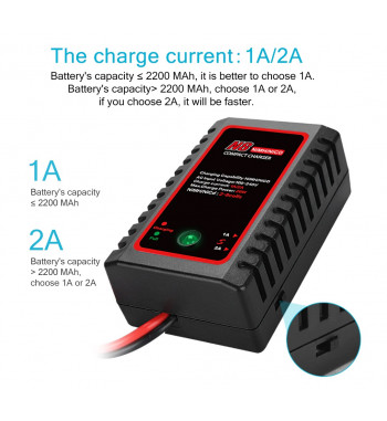 HTRCN8 Nimh Nicd Battery Charger 110-240V 2A 20W AC Compact Charger For 2s-8s