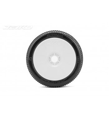 JETKO POWER STING PRE-GLUED WITH WHITE WHEEL 1/8 BUGGY RACING TIRE 1 PAIR