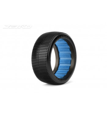 JETKO POWER MARCO PRE-GLUED WITH WHITE WHEEL 1/8 BUGGY RACING TIRE 1 PAIR