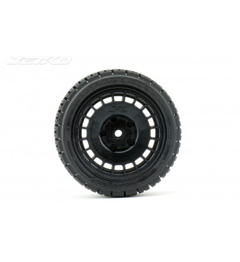JETKO POWER AVANTGARDE MEDIUM SOFT PRE-GLUED WITH BLACK WHEEL 1/10 RALLY 4 TIRES