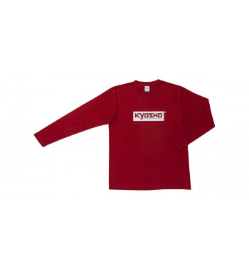 KOS-LTS01BG KYOSHO Box Logo Long T-shirt (Burgundy)