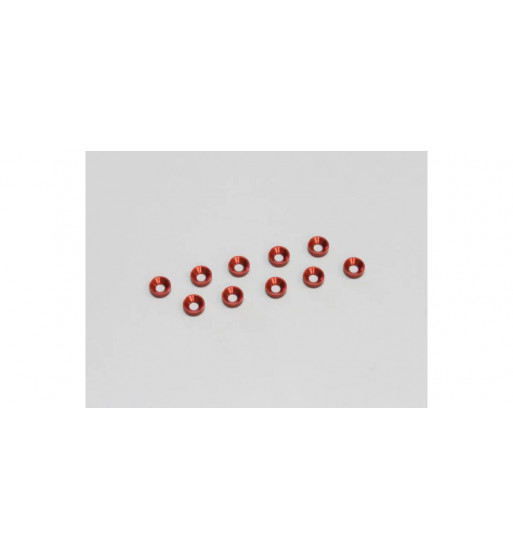 W0146R M3 Flat Head Washer (Red/10pcs)