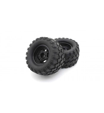 KBTH001BK Glued tire ＆ wheel (MAD WAGON VE/Black/2pcs)