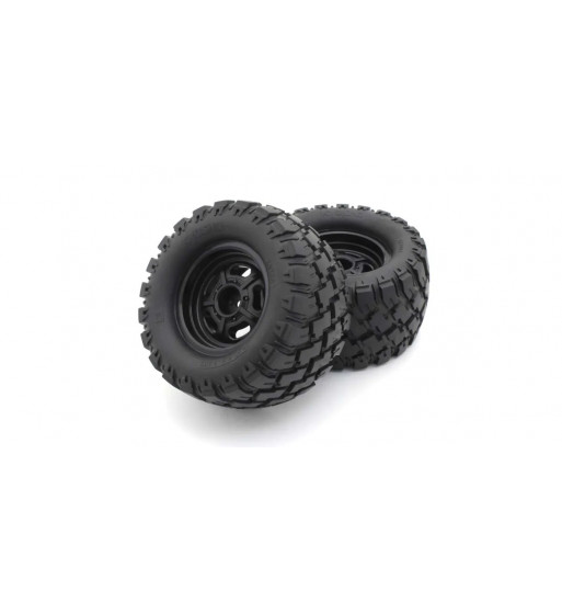 KBTH001BK Glued tire ＆ wheel (MAD WAGON VE/Black/2pcs)