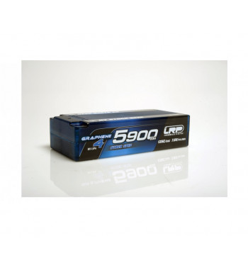 LRP431285 HV STOCK SPEC SHORTY GRAPHENE-4 5900MAH HARDCASE BATTERY - 7.6V LIPO - 135C/65C - 222G