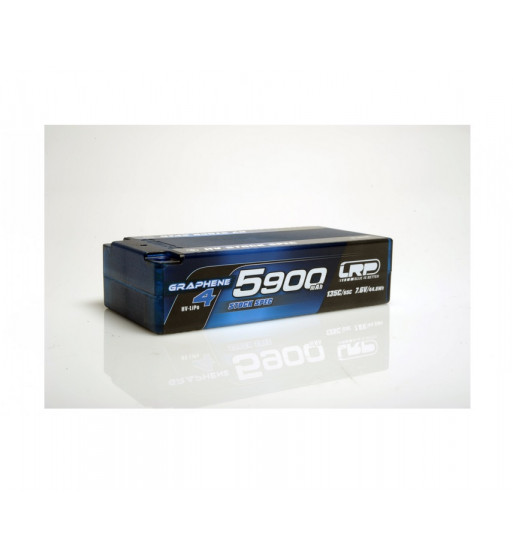 LRP431285 HV STOCK SPEC SHORTY GRAPHENE-4 5900MAH HARDCASE BATTERY - 7.6V LIPO - 135C/65C - 222G