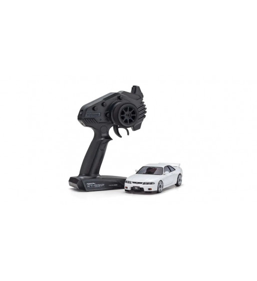 32638WG MINI-Z AWD NISSAN SKYLINE GT-R V.Spec (R33) with LED/Gyro unit White