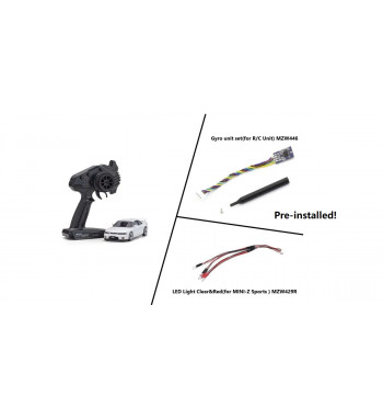 32638WG MINI-Z AWD NISSAN SKYLINE GT-R V.Spec (R33) with LED/Gyro unit White