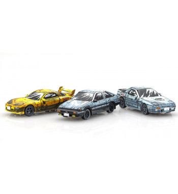 07057AA KYOSHO 1/64scale Initial D Cartoon version (Toyota Sprinter Trueno AE86 /Mazda RX-7 FD3S/Mazda Savanna RX-7 FC3S)