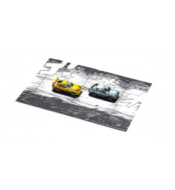 07057AA KYOSHO 1/64scale Initial D Cartoon version (Toyota Sprinter Trueno AE86 /Mazda RX-7 FD3S/Mazda Savanna RX-7 FC3S)